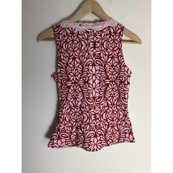 Y2K INC Pink Cami Tank Top Embroidered Lace Fairy Whimsical Size Small Womens - Picture 3 of 3